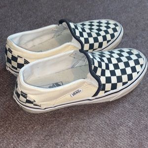 Vans Checkered Print Slip Ons
